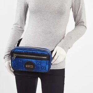 Gucci Blue Nylon Off the Grid Belt Bag